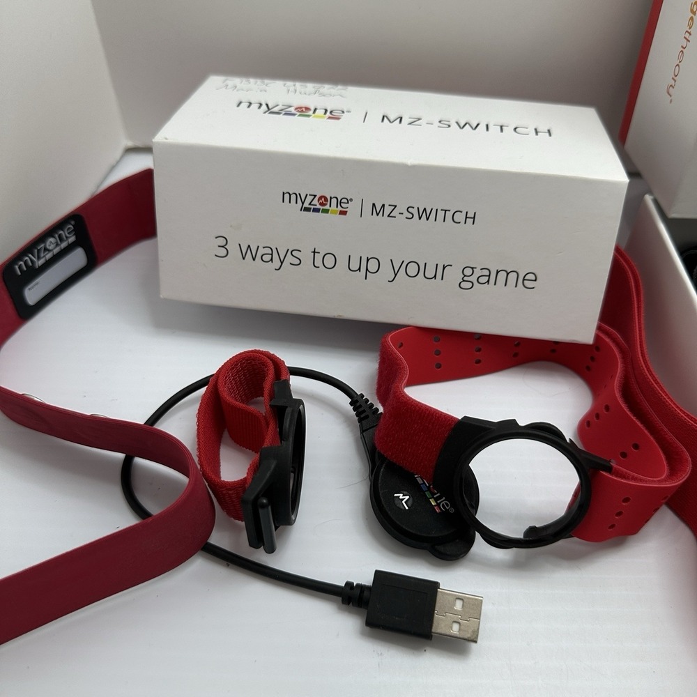 Myzone MZ-Switch + OTBeat Burn 2 & 3 HR Monitors Lot Chest Arm Strap Bundle READ - Picture 2 of 15
